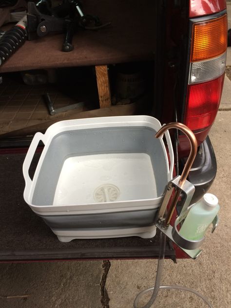 Portable Camp Kitchen, Sink Options, Car Camping Organization, Camper Van Kitchen, Camping Sink, Rv Sink, Portable Sink, Chuck Box, Camper Kitchen