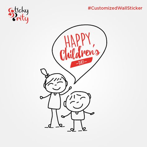 Stickyprity wishes everyone Happy Children Day. on Behance Happy Children's Day, Child Day, Happy Kids, Happy Day, Laptop Stickers, Wall Stickers, Funny Quotes, Festival, Funny