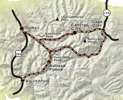 Motorcycle Adventure Travel, California Trail, Alpine Loop, Southwest Travel, Ouray Colorado, Overland Gear, Colorado Map, Colorado Living, Explore Colorado