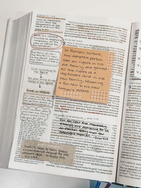 Roman’s Bible Study, Bible Notes Ideas Notebooks Aesthetic, Roman’s Bible Journaling, Romans Bible Journaling, Scripture Study Aesthetic, Bible Study Notes Aesthetic, Bible Notes Aesthetic, Aesthetic Bible Notes, How To Take Notes In Your Bible