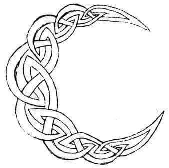 Celtic Painting Ideas, Celtic Moon Design, Ancient Celtic Tattoo, Celtic Line Art, Celtic Sun And Moon Tattoo, Celtic Sun Tattoo, Celtic Moon Tattoo, Earlobe Tattoo, Celtic Sun And Moon