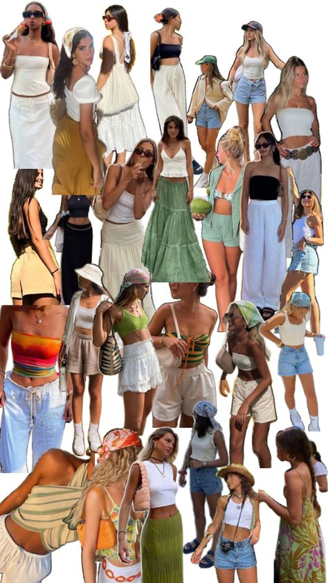 Summer outfit ideas aesthetic Hawaii Outfit Inspiration, Cali Outfits, Greece Summer Outfits, Summer Vacation Outfit Ideas, Italy Summer Outfits, Beach Trip Outfits, Rome Outfits, Thailand Outfit, Vacation Outfit Ideas