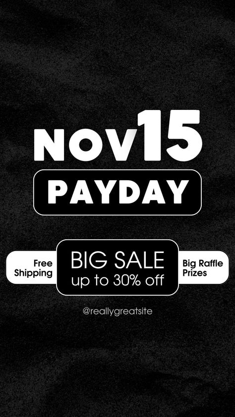 Instagram Story Payday Sale Design, Flash Sale Banner, Payday Sale, Raffle Prizes, Fashion Banner, One Day Sale, Discount Promotion, Highlight Icons, Shop Sale