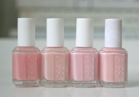 Essie Envy: Essie Sheer Pink Comparison : Mademoiselle, Vanity Fairest, Sugar Daddy & Tying the Knotie Essie Sheer, Essie Nail Colors, Mrs Always Right, Nagellack Trends, Pink Nail Polish, Essie Nail Polish, Summer Acrylic Nails, Essie Nail, Cute Nail Art