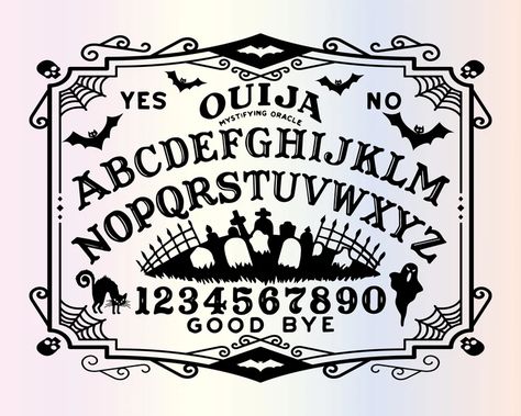 Ouija Board Cricut, Ouija Board Stencil, Goth Sublimation Designs, Spooky Cricut Ideas, Goth Svg Free, Ouija Board Drawing, Goth Cricut Projects, Goth Cricut, Witchy Svg Free