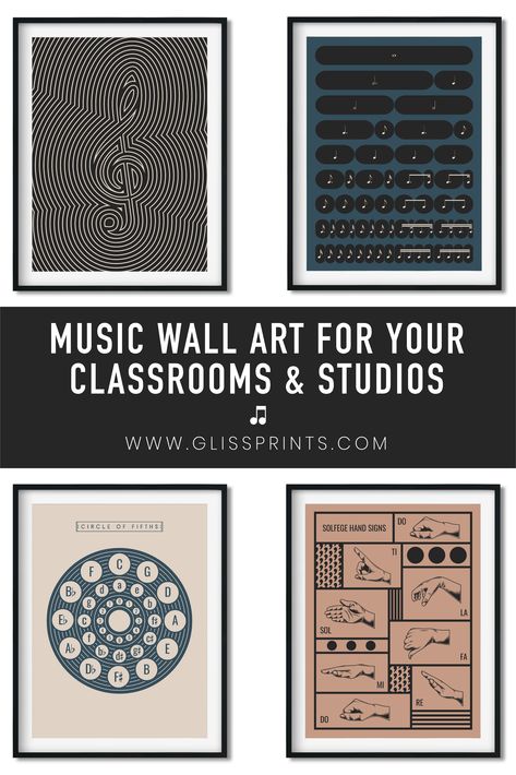 Minimal, sleek music wall art for your classrooms, studios and homes! Music theory concepts are transformed into high quality "reference art" prints. Perfect gifts for music teachers, composers and musicians. Music Classroom Decor High Schools, Music Classroom Wall Decor, Music Workshop Poster, Music Classroom Posters, Solfege Hand Signs, Piano Hands, Musical Instruments Wall Art, Wedding Lyrics, Musical Wall Art