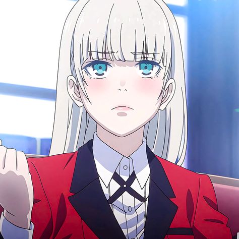 Ririka Momobami, Gambling School, Yuri Manga, Yumeko Jabami, Character Base, Cute Profile Pictures, Ghost Stories, White Hair, Girl Icons