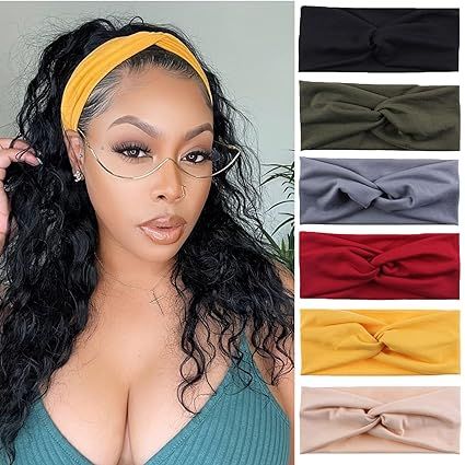 Great Material: These women's headbands are made of Nylon, which makes these boho headbands for women so soft and comfortable, breathable and never slide off!
Size: Girth 17 inch; Wide 3-4.5 inch, Length 9.4 inch can be stretched up to 13 inch; Wide headbands one size fit most.
6 Pieces Headbands: We provide 6 different colors and patterns headbands in one pack, so they can fit different hair styles. More youthful, more beautiful, more stylish than a single color. Workout Headbands, Women's Headbands, Purple Shampoo And Conditioner, Hair Stores, Workout Headband, Yoga Headband, Soft Headbands, Cheap Hair Products, Cute Headbands