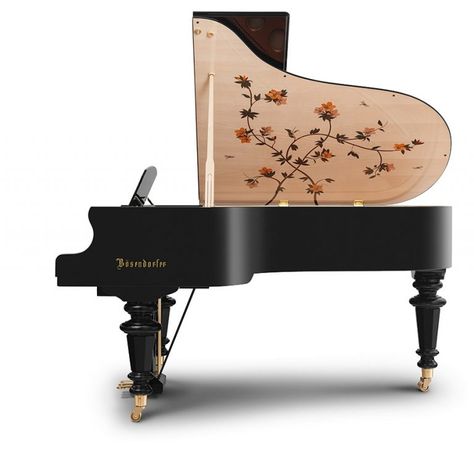 Decorated Piano, Flower And Animal, Piano Decor, Homemade Instruments, Wood Building, Piano Room, Property Investment, Grand Piano, Music Wall