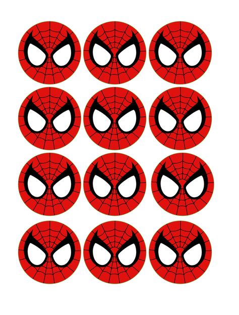 You are buying a set of 12- "spiderman" edible toppers, as shown in the photo PLEASE READ THE INFO BELOW BEFORE PURCHASING please see the size comparison chart in photos the 1 inch size is about the size of a nickel, good for cake pops, chocolate strawberries and pretzel rods the 1.5 inch size is about the size of a half dollar coin this size is perfect for chocolate covered strawberries, cake pops, mini cupcakes, drink toppers, champagne toasts the 2 inch size is the exact size of the top of a regular sized cupcake this size is perfect for chocolate covered oreos, regular sized cupcakes, cookies, drink toppers the 2.5 inch size is LARGER THAN a regular sized cupcake, or chocolate covered Oreo  this size is perfect for cookies, small cakes, cake decorating the 3 inch size MUCH LARGER THAN Spider Man Cupcake Toppers, Spiderman Cakepops Ideas, Spiderman Cupcake Topper Printable, Mini Cake Spiderman, Spiderman Cupcakes Ideas, Spiderman Cake Pops, Chocolate Covered Strawberries Cake, Spiderman Cupcake Toppers, Home Decor Ideas Paper