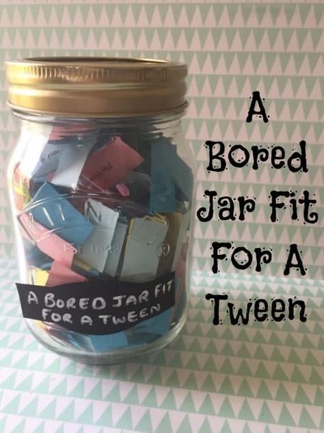 A bored jar fit for a tween with lots of ides to print out and use with our free printable. #bored #parentingtweens #tween #boredjar #summerholiday Crafts To Do When Your Bored, Bored Jar, Frugal Family, What To Do When Bored, Things To Do When Bored, Boredom Busters, Diy Crafts To Do, Fun Diy Crafts, Diy Kit