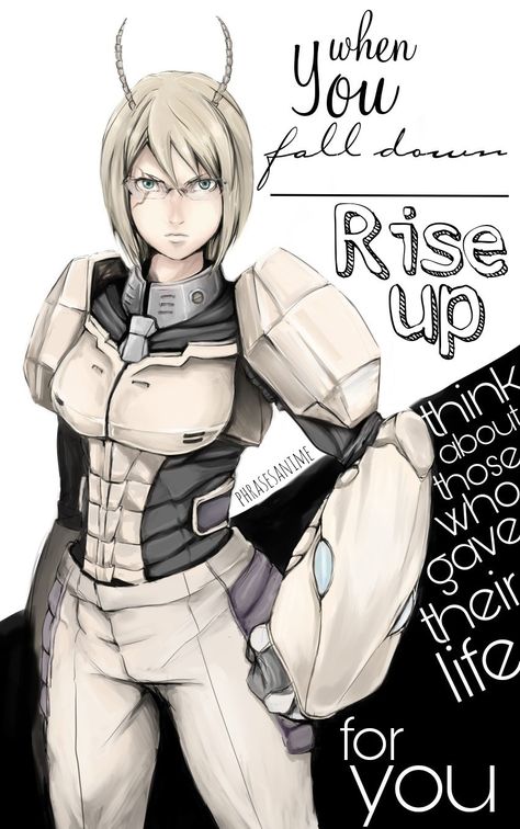 Anime: Terra Formars Quotes: "When you fall down RISE UP. Think about those who gave their life for you." Telegram: @phrasesanime Terra Formars, Girls With Glasses, Bleach Anime, Falling Down, Live Wallpapers, Character Art, Funny Memes, Zelda Characters, Quotes