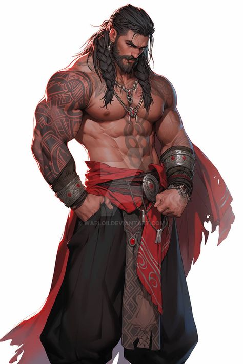 Berserker Barbarian, Warrior Character Design Male, Barbarian Character Design Male, Viking Character, Mythical Beast, Fantasy Male, Man Character, Character Reference, Body Drawing