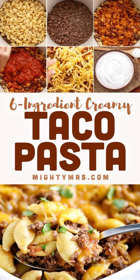 Taco Pasta With Salsa, Taco Tortellini Casserole, Pasta Bake With Ground Beef, Taco Casserole With Noodles, Taco Noodle Casserole Bake, Taco Casserole Bake Ground Beef, Easy Taco Pasta Bake, Taco Pasta With Cream Cheese, Pasta Taco Bake