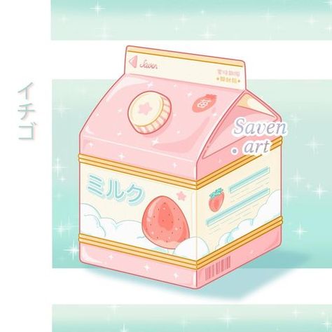 🌙 A Dreamy Soul ⭐️ (@saven.art) • Instagram photos and videos Breakfast Theme, Fruit Artwork, Milk Art, Milk Cartons, Food Kawaii, Disney Character Art, Milk Carton, Cute Kawaii Drawings, Cute Doodle Art