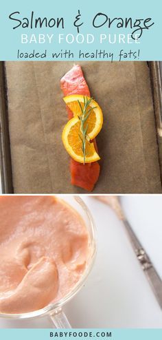 This fast and easy s Salmon Puree For Baby, Salmon Puree, Purees For Babies, Baby Food Puree Recipes, First Finger Foods, Chicken Baby Food, Easy Homemade Baby Food, Baby Purees, Baby Food By Age