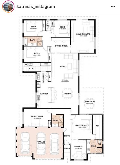 Bathroom Design Plans, 5 Bedroom House Plans, Unique Floor Plans, Garage Floor Plans, Small House Floor Plans, Garage House Plans, Home Design Floor Plans, House Layout Plans, Floor Plan Layout