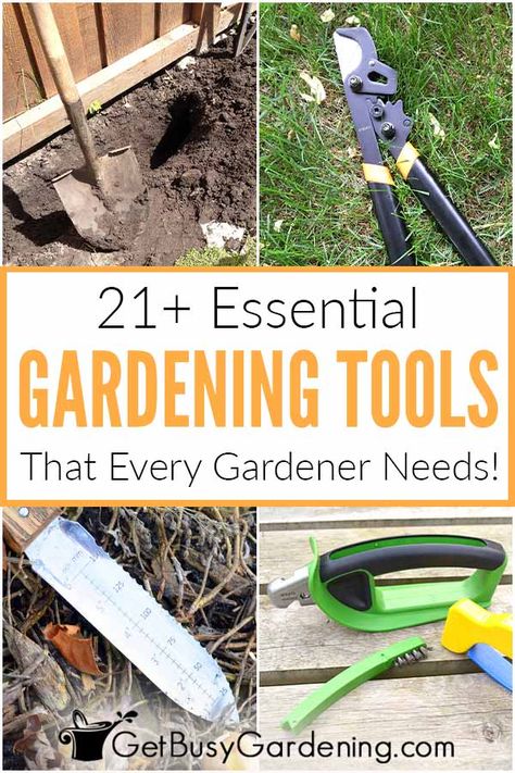 Whether you’re just getting into gardening, or are an expert, it’s important to have the right tools and equipment. Good quality, versatile tools can make gardening much more enjoyable and successful. This list of essential garden tools and supplies is full of high quality, useful products both large and small, including hand and long handled tools and other must-have items you need, and will last for years to come. Getting the best type for the job makes gardening easier and less stressful. Beautiful Gardens Landscape, Garden Tool Bag, Best Garden Tools, Garden Kneeler, Gardening Gifts, Growing Pains, Weeding Tools, Garden Tool Set, Starting A Garden