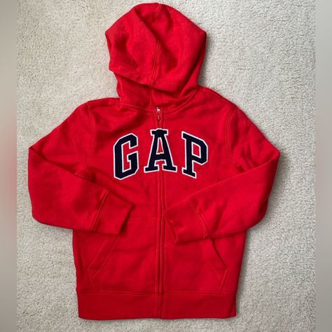 Nwt Gap Kids Red Hoodie Jacket, Sz 6-7. Never Worn. Great For Back To School! Light Color Jeans, Pink Raincoat, Kids Denim Jacket, Brown Corduroy Jacket, Jean Jacket For Girls, Embroidered Jean Jacket, Athleisure Casual, Kids Denim, Floral Jacket