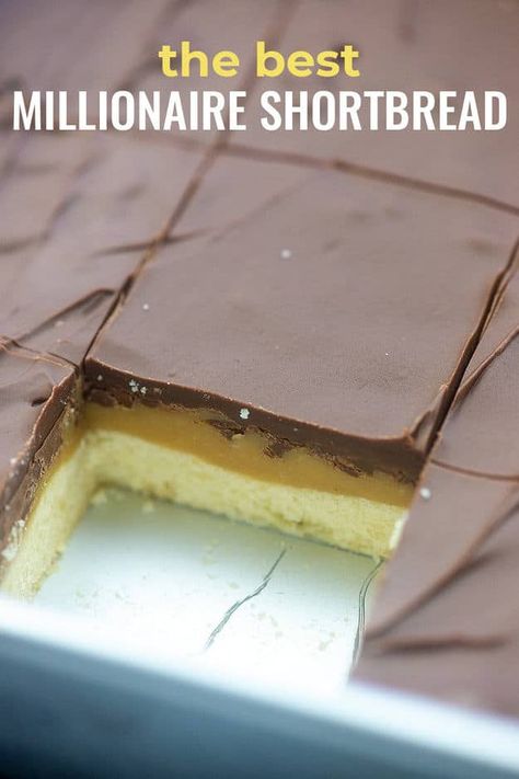 Millionaire Shortbread Recipe, Buns In My Oven, Easy Bar Recipes, Millionaire Shortbread, Buttery Shortbread, Shortbread Bars, Scottish Recipes, Shortbread Recipes, Chocolate Topping