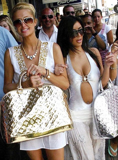 Kim Kardashian 2000's, 2000s Club Aesthetic, Kim Kardashian Paris, Paris Hilton 2000s, Fashion 2000, Celebrities Fashion, Early 2000s Fashion, 2000s Outfits, Kim K