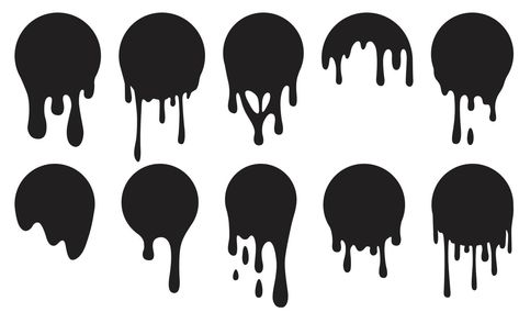 Paint drip circle labels. Black paint liquid. Ink drop set. Black inkblot. Paint Drop Art, Dripping Liquid, Ink Drop, Mouse Tattoos, Android Codes, Drop Logo, Paint Drop, Circle Drawing, Logo Design Inspiration Branding