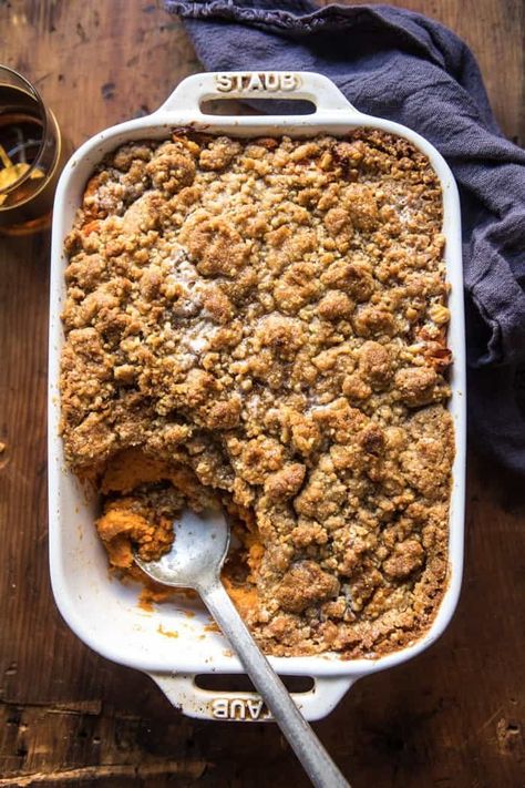 Maple Sweet Potatoes, Sweet Potato Pudding, Cinnamon Streusel, Harvest Recipes, Half Baked Harvest, Sweet Potato Casserole, Potato Casserole, Sweet Potato Recipes, Holiday Cooking