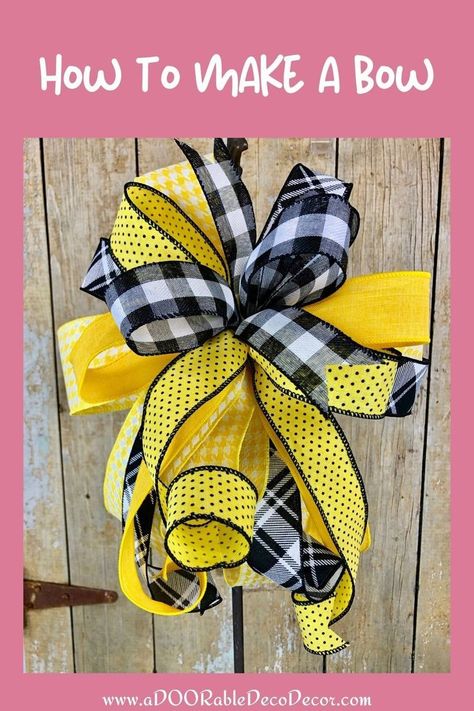 Ribbon Bows For Wreath, Bows For Wreaths Tutorial, Cloth Christmas Trees How To Make, Diy Wreath Bows Tutorial How To Make, How To Use A Bow Maker, 3 Ribbon Bow How To Make, How To Make A Wreath Bow Step By Step, Bows For Wreaths How To Make, Ez Bow Maker Tutorial