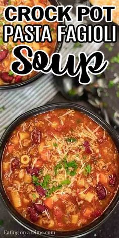 Olive Garden Crockpot Recipes, Crock Pot Pasta Fagioli, Pasta Fagioli Soup Olive Garden, Olive Garden Pasta Fagioli Recipe, Pasta Fagioli Crockpot, Crock Pot Pasta, Olive Garden Pasta Fagioli, Pasta Fagioli Soup Recipe, Pasta Soup Recipes