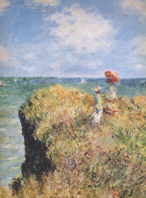 Artist Monet, Michael Angelo, Claude Monet Paintings, Claude Monet Art, Monet Art, Monet Paintings, Auguste Rodin, Camille Pissarro, The Cliff