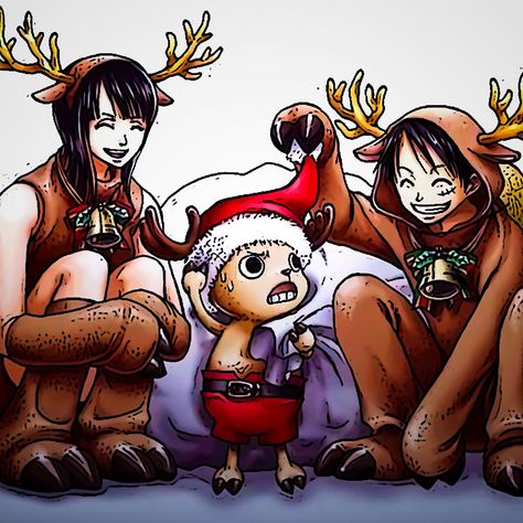 #onepiece ៶\ #icons #all #fanart #christmas ៶\ icon by me Chopper Christmas Pfp, Christmas One Piece Wallpaper, Luffy Christmas Icon, One Piece Christmas Pfp, One Piece Christmas, Christmas One Piece, Brooks One Piece, Tony Chopper, One Peace