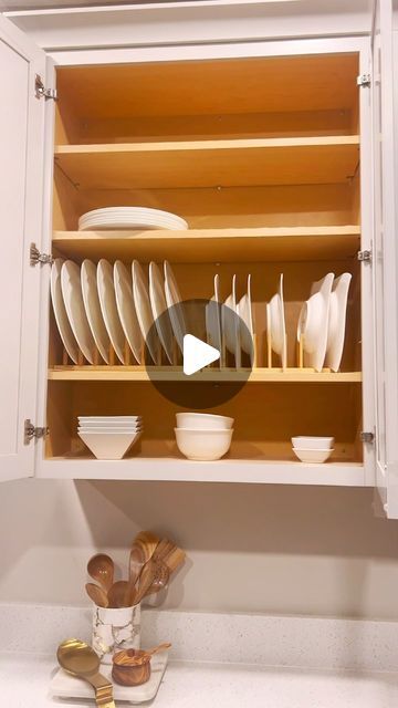 Isis T Harris on Instagram: "I’m loving how my organized cabinet makes me so happy What do you think about those plate organizers?  I have have always stock my plates in my previous home  homes but decided to these wooden organizer and what’s difference it made  they are great. This set I purchased came with 4organizers.  Comment Plates to get the link to check them out.  #plateorganizer #kitchenorganizationtips #newhome #kitchenorganizers #cabinetorganizer #cabinetorganization #organizationtips #organizationideas #amazonhome jay_lina_decor and 483 others commented" Plate Organizer, Wooden Organizer, Kitchen Hacks Organization, Cabinet Making, Cabinets Organization, Cabinet Organization, Amazon Home, Diy Home Improvement, Kitchen Organization