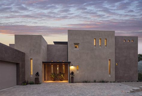 Tea Fire rebuild project, Burnell, Branch & Pester Architecture - Gorgeous house.  reminds me of Santa Fe Concrete Home Design, Cement House, Olive Avenue, Case In Pietra, Concrete Houses, Concrete Architecture, Adobe House, Contemporary Exterior, Concrete Home