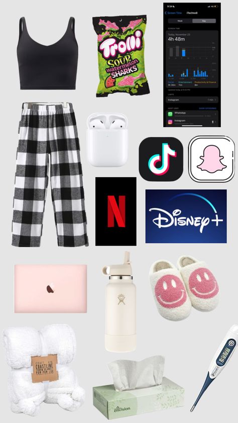 Aesthetic Sick Day Outfits, What To Wear When Your Sick Outfit, What To Wear On Pj Day At School, Preppy Sick Day, Sick Outfit Comfy, Sick Routine, Sick Essentials, Comfy But Cute Outfits, Sick Day Aesthetic