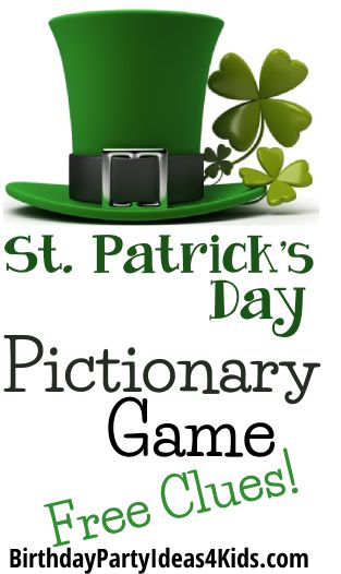 St. Patrick's Day Pictionary Game St Patrick’s Day Games, Math Olympics, St Patricks Day Games, Work Party Games, English Games For Kids, Olympic Games For Kids, March Ideas, Carnival Games For Kids, Group Games For Kids