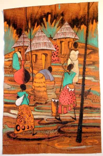 Ugandan Artist Yusuf Musoke - Gems of Africa Gallery Ugandan Art, Uganda Africa, Culture Aesthetic, Saraswati Goddess, Africa Art, Afro Art, African Culture, East Africa, African Inspired