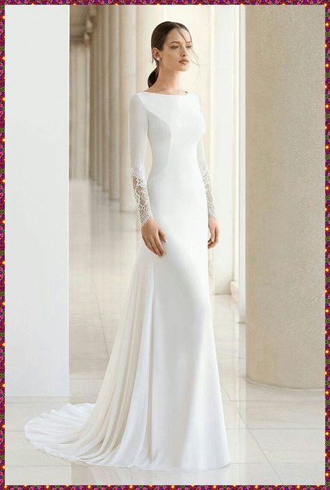 [CommissionsEarned] Wedding Gown Dresses, Mermaid Wedding Dress Ideas Trending In 2022 | Wedding Dresses, Plain Wedding Dress, Simple Wedding Gowns #simpleweddinggownwithsleeves Edgy Tuxedo Men, Sophisticated Wedding Dress Classy, Elegant Wedding Dress 2023, Classic Long Sleeve Wedding Dress, Malay Wedding Dress, Baju Kahwin, Plain Wedding Dress, Simple Wedding Gowns, Classy Wedding Dress