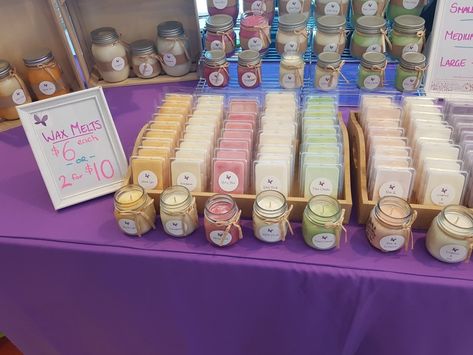 Wax Melts Display Ideas, Wax Melt Market Display, Wax Melt Craft Fair Display, Wax Melt Vendor Display, Wax Melt Display Ideas, Wax Melt Display Craft Show, Wax Melt Storage Ideas, Wax Melt Display, Candle Display Ideas