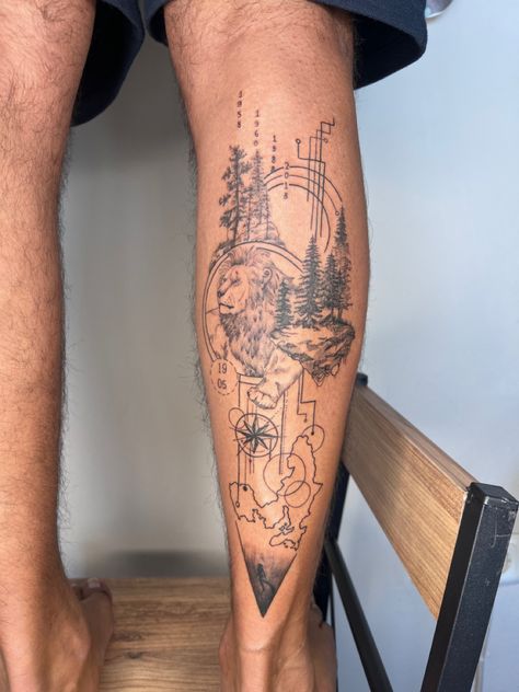 Scuba Tattoo, Diving Tattoo, Scuba Diving Tattoo, Dove Tattoos, Leg Tattoos, Scuba Diving, Tattoos For Guys, Geometric Tattoo, Tatting