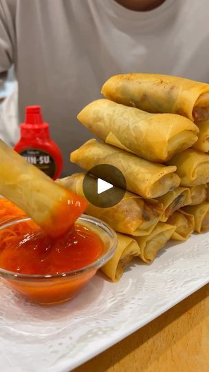 1.2M views · 22K reactions | Crispy pork spring rolls EXACTLY like Yumcha. @chinsu_hot_sauce for anything fried = BOMB. #yumcha #dimsum #springrolls | DIMSIMLIM | DIMSIMLIM · Original audio Pork Spring Rolls, Spring Roll Recipe, Egg Roll Recipes, Meat Dinners, Crispy Pork, Spring Roll, Asian Foods, Chinese Dishes, Chinese Cooking