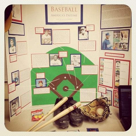 classic APUSH project #baseball (Taken with instagram) Baseball Trifold Board Ideas, Baseball Projects For School, Jackie Robinson Project, Beta Projects, Wax Museum School Project, Inspirational Women Quotes, Wax Museum Project, Kids Science Fair Projects, Baseball Project