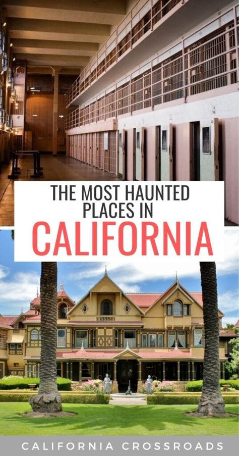 Want to see the paranormal side to California? Here are the most haunted places in California, including haunted places in San Francisco, LA area, San Diego, and along the coast.   Haunted places in Northern California | Haunted places in Southern California | Winchester Mystery House | Alcatraz | Whaley House | California Halloween | California haunted places | Halloween in California | October in California | haunted houses in California | California haunted houses | California ghost tours Halloween California, Houses California, Haunted Places In California, Cryptid Hunting, Houses In California, California Halloween, Whaley House, Guerneville California, Ukiah California