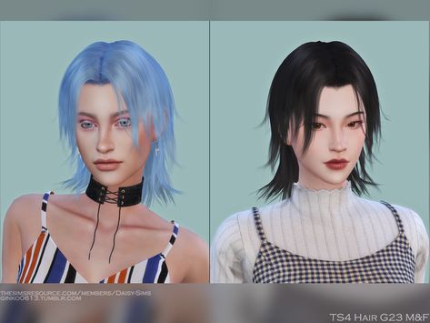 Sims 4 Cc Goth, Die Sims 4, Androgynous Hair, Tomboy Hairstyles, Sims 4 Anime, Pelo Sims, The Sims 4 Packs, Goth Hair, Female Hair