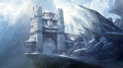 Imgur: The most awesome images on the Internet Fortress Concept Art, Beaux Arts Architecture, Japon Illustration, Fantasy City, Fantasy Castle, Fantasy Setting, Fantasy Places, Matte Painting, Art Et Illustration