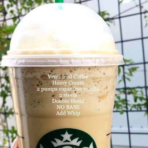 Sonia Coronado on Instagram: "Starbucks Blended Iced Coffee 🤤☕️💚 : Forever one of my favorites. 😍 I haven’t been using SF syrups for a bit over a month now, but today I added two pumps sf syrup and it was almost too sweet! 😳 but still delish. : No Base= a sugary thickener used to make the blended drinks more Frappuccino like. : Whip cream does have sugar, I personally track it at 1-2 net carbs depending on how much they add in. 😉 I don’t have it daily. : Most important part... 𝗕𝗲 𝗻𝗶𝗰𝗲 𝘁𝗼 𝘆𝗼𝘂𝗿 𝗯𝗮𝗿𝗶𝘀𝘁𝗮. They’ll be more happy to make you this somewhat complicated order, if you’re nice. 💚 : : : : : : : : #ketorecipes #ketostarbucks #starbucksketo #starbucks #coffeeislife #ketonewbie #ketoforbegginers #easyketo #ketogenic #ketosis #ketogenicdiet #ketodiet #mexiketo #ket Blended Iced Coffee, Blended Drinks, Whip Cream, Net Carbs, Coffee Is Life, Stevia, My Favorites, Ketogenic Diet, Iced Coffee