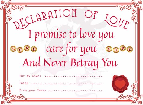 Love declaration - Edit, Print, Share Work Mantra, Valentines Boyfriend, Templates Birthday, Certificate Maker, Free Gift Certificate Template, Nicole Lepera, Birthday Husband, Valentines Gift Bags, Reindeer Craft