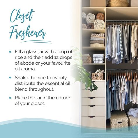 I’ve recently found this easy DIY Closet Freshener and I’m loving it! It’s a great way to keep my clothes smelling fresh every time I wear them. What oil will you choose? Keep Clothes Smelling Fresh, Easy Diy Closet, Closet Freshener, Wellness Ideas, Cup Of Rice, Diy Closet, In The Closet, Smell Fresh, My Clothes