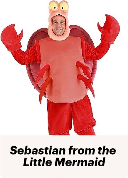 Sebastian Costume, The Little Mermaid Sebastian, Crab Costume, Polar Plunge, Disney The Little Mermaid, Beach Themed Party, Mermaid Disney, Shoe Covers, Authentic Design