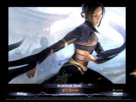 Jade Empire, Empire Wallpaper, Martial Arts Styles, Video Games Nintendo, Ying Yang, Badass Women, Medieval Art, Mass Effect, Pictures Images