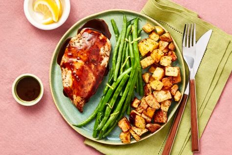 Fresh Dinners, Apricot Chicken Recipes, Potatoes And Green Beans, Chicken Green Beans, Clean Chicken, Meal Box, Apricot Chicken, Fresh Meals, Green Beans And Potatoes